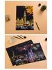 Colorful City Night Scratch Painting Set: DIY Gift for Friends