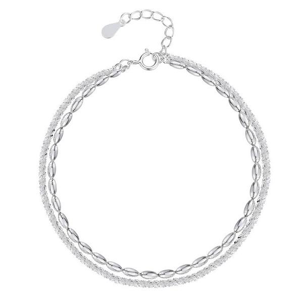 

Блестящий двухслойный браслет-цепочка для женщин, девушек