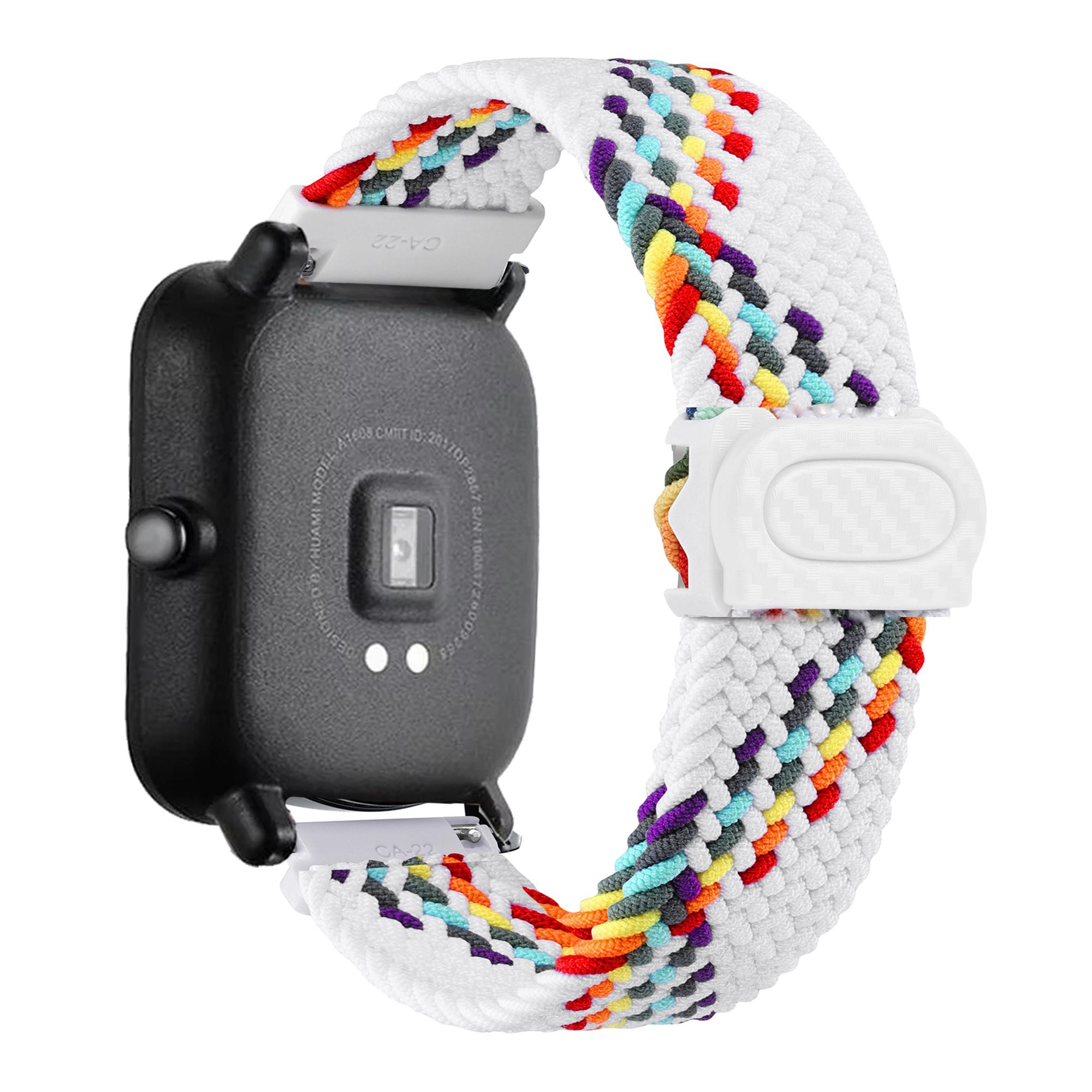 

For Amazfit bip 6/5/Balance/helio/GTS/4/2e/Mini/3/GTR/4/3/Pro band Braided bracelet correa huawei gt 5 4 20mm 22mm watch straps Amazfit bip-Lite
