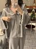 Korean Style Pajama Set: Women's Cute Lace Doll Collar, Long Sleeve & Pants for Spring/Autumn