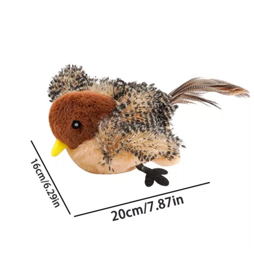 USB Rechargeable Cat Toy Flapping Bird Cat Toy 3 Levels Adjustable Remote Control USB Flapping Wings Cat Toy Chirping Cat Toy