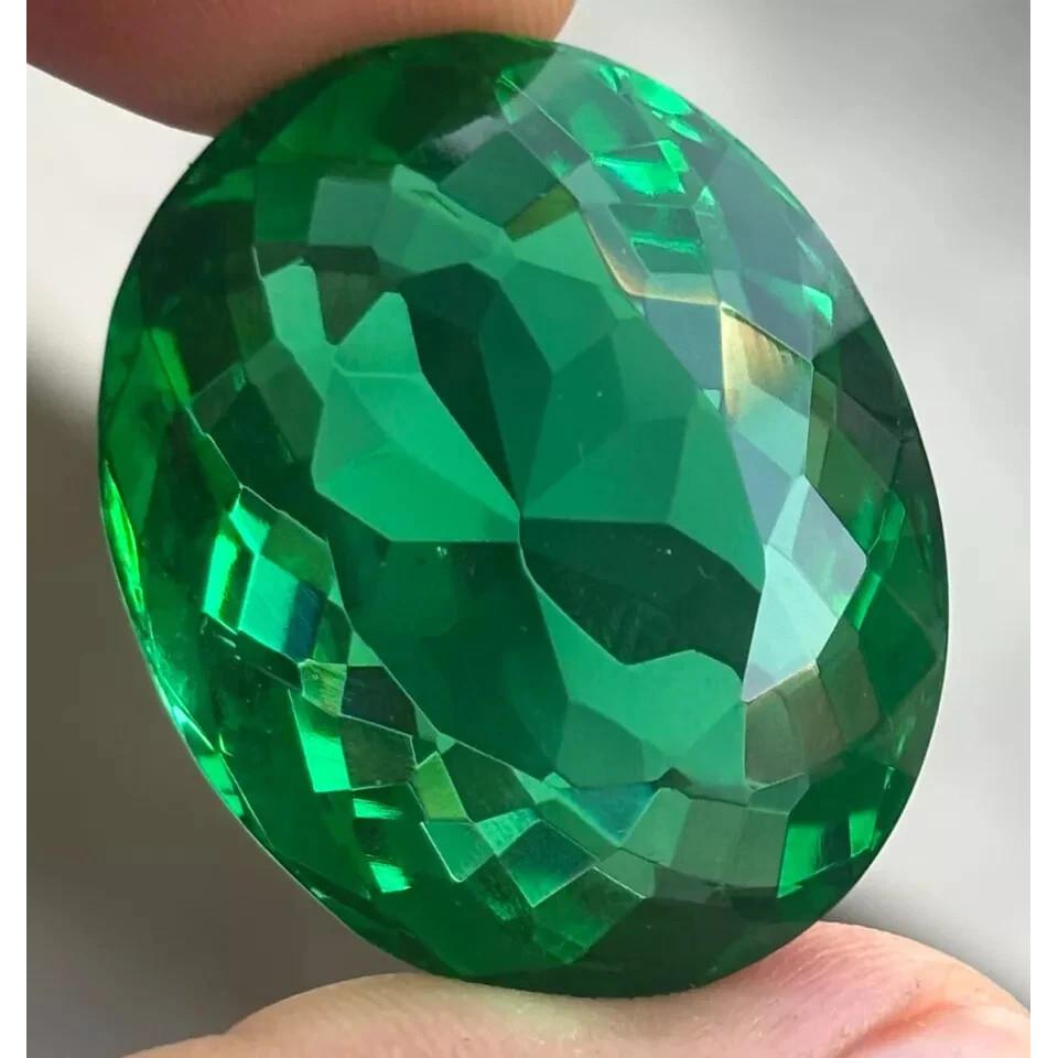 Huge Natural Green Emerald Colombian 125 Ct Oval Cut Certified Loose Gemstone