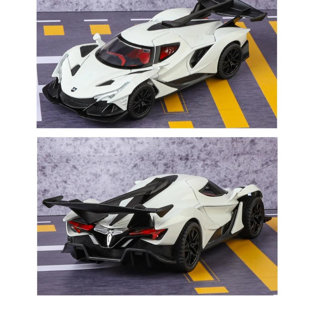 1/32 Apollo Intensa Emozione IE Alloy Sports Car Model Diecast Metal Racing Car Vehicles Model Sound and Light Children Toy Gift