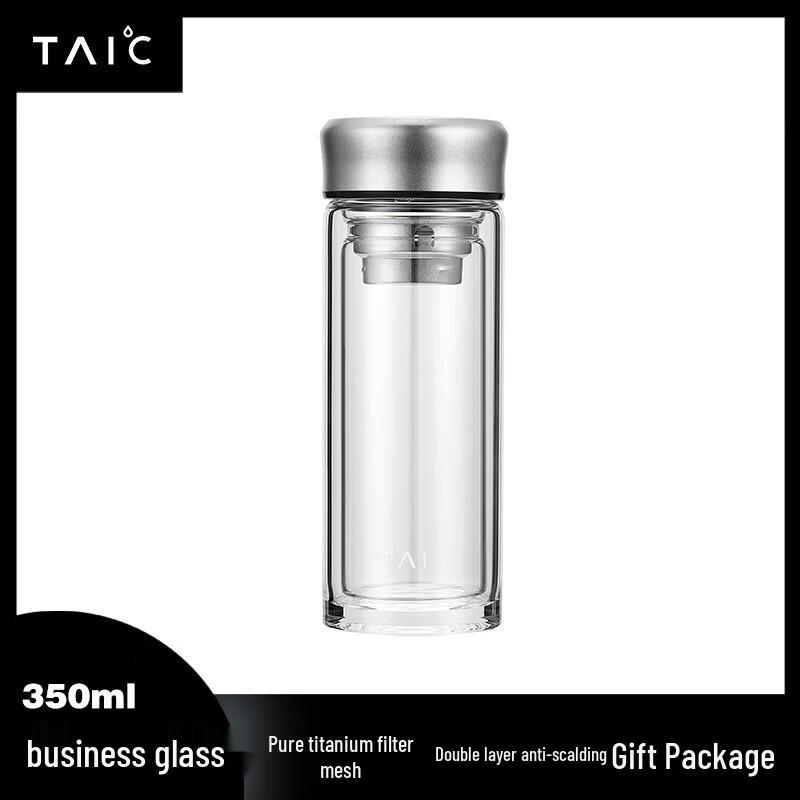 TAICTAIC Double-Wall Glass Tea Infuser Bottle