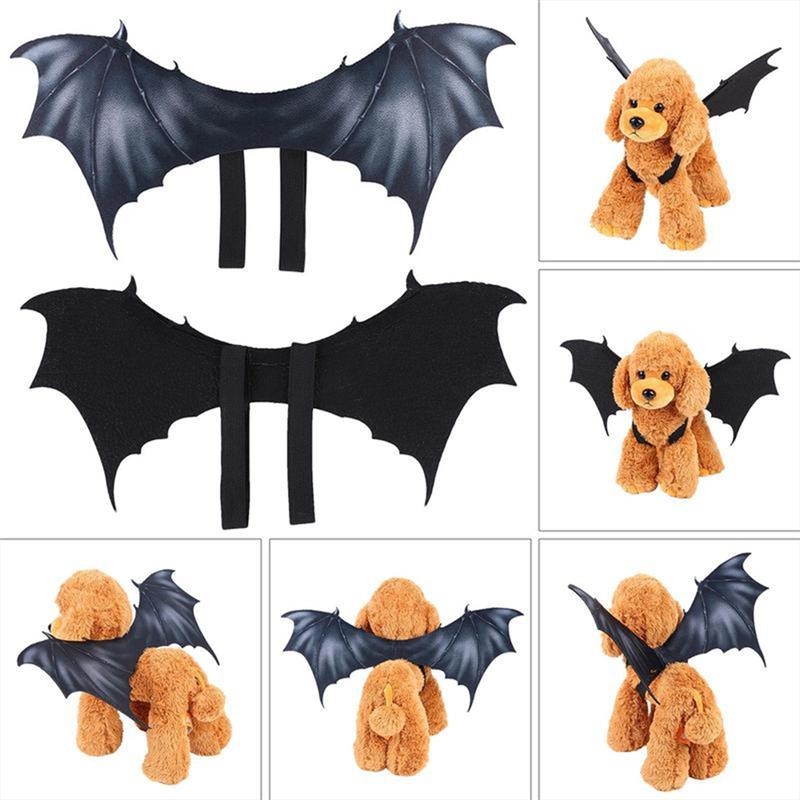 HHO-Halloween Costumes For Dogs Halloween Dog Costume Bat Wings Outfit Festive Cosplay Props For Club Outdoor Dress Up