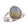 Natural Labradorite Gemstone Handmade 925 Sterling Silver Jewelry Ring S.9 E8h08