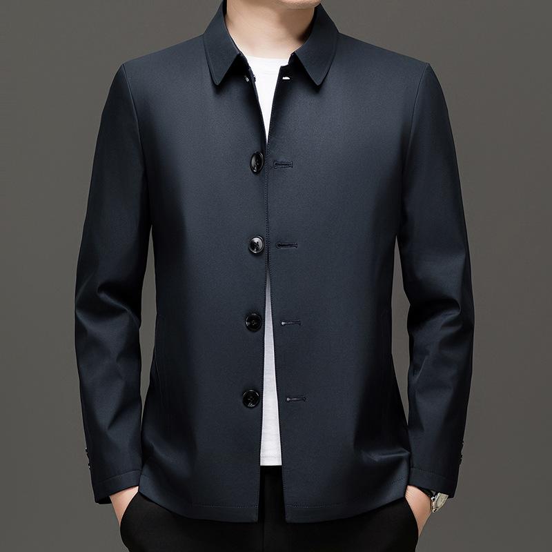 Men's Mid-Length Single-Breasted Lapel Trench Coat - Stylish, Casual, and Perfect for Spring & Autumn