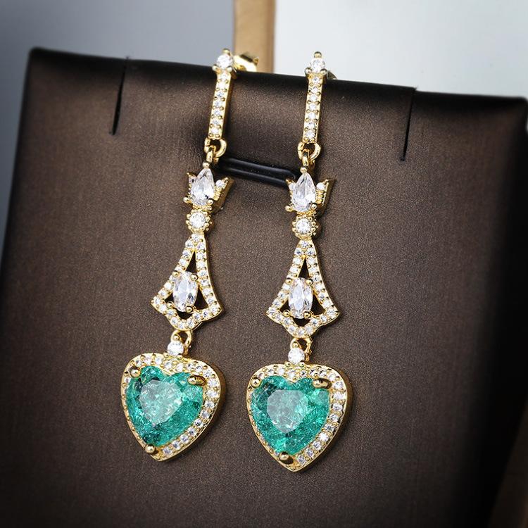 New Palace Style Earrings High Luxury Crystal Antique Earrings