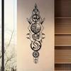 Metal Wall Art Four Elements Fire Water Earth Air Sun Moon Design Vintage Iron Sculpture Nature Themed Gift for Home
