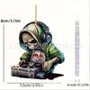 Adorable 2d Acrylic Skull Car Hanging Decoration For Backpack Keychain Gifts And
