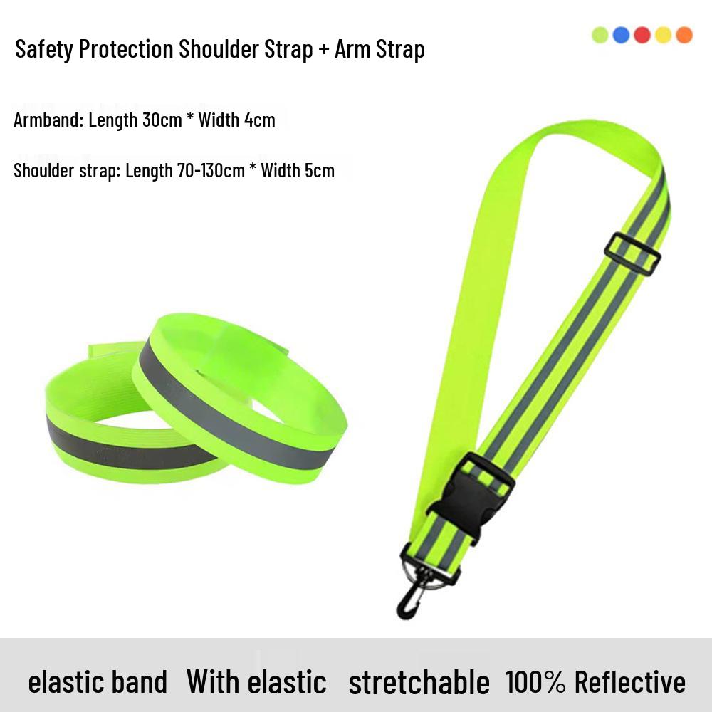 Adjustable Non-slip High Visibility Reflective Sports Strap for Night Running and Cycling