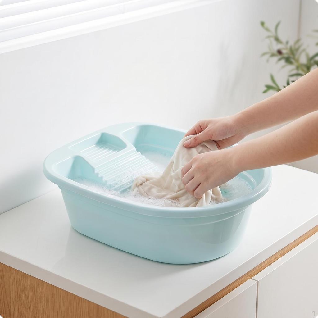 HandWashing Basin Raised Rim Washboard Oval Shape Pink M