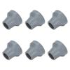 6pcs Cane Tip Professional Portable Rubber Replacement Tip Accessory for 4 Legged Crutch 0.6 Inch