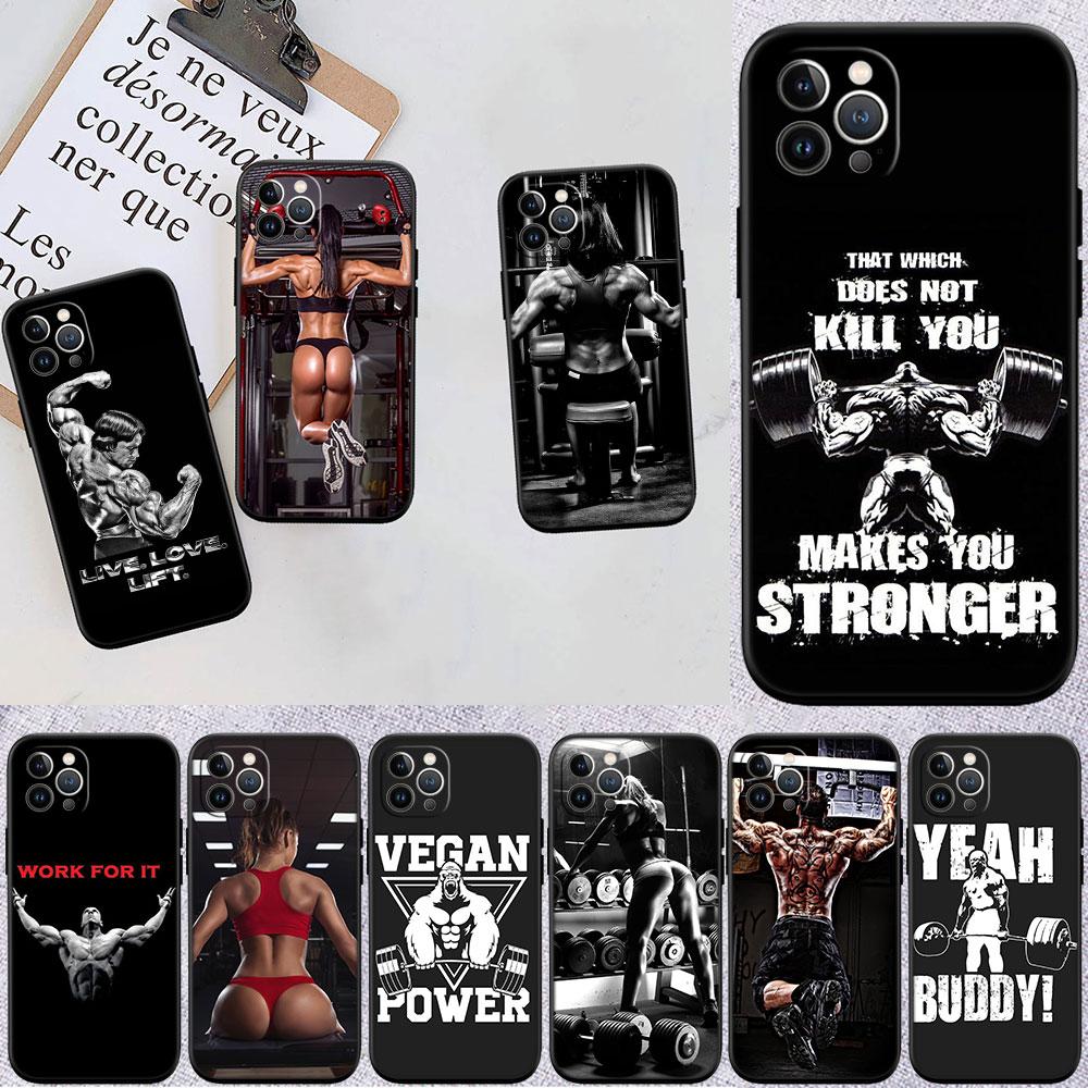 CJ20 Bodybuilding Gym Fitness Girl Soft Shell Phone Case for OPPO A3 Pro A72 A74 A76 A77 A77S A78 A79 A94 A95 A18 A40M A58
