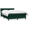 Box Spring Bed with Mattress Dark Green 160x220 cm Velvet