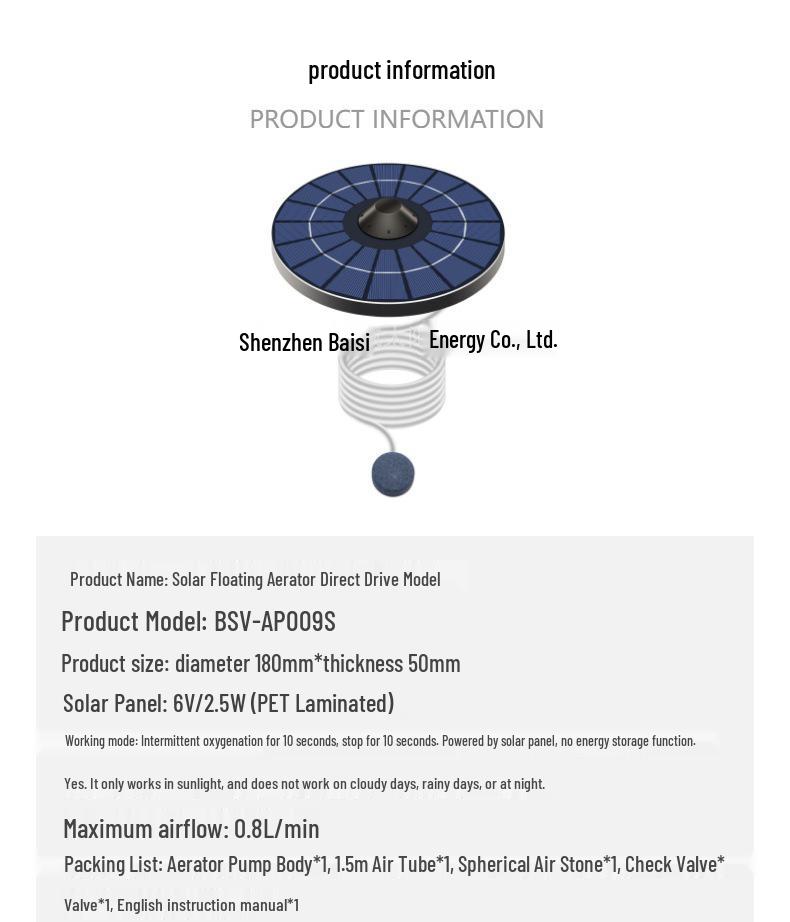 Battery-Free Solar-Powered Floating Oxygenator & Aerator for Garden Fish Tanks & Aquariums