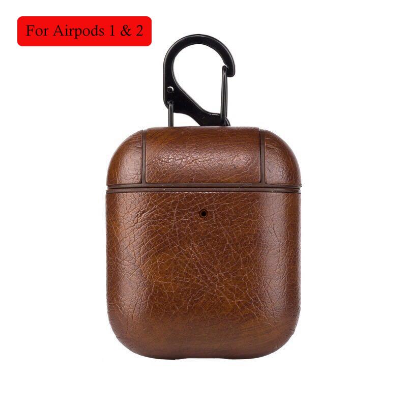 PU Leather Earphone Case For Apple Airpods 1 2 Business Man Headphone Case For Apple AirPods 3 Pro Protective Case With