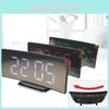 Stylish Modern Led Electronic Alarm Clock With Large Curved Screen And Mirror Function