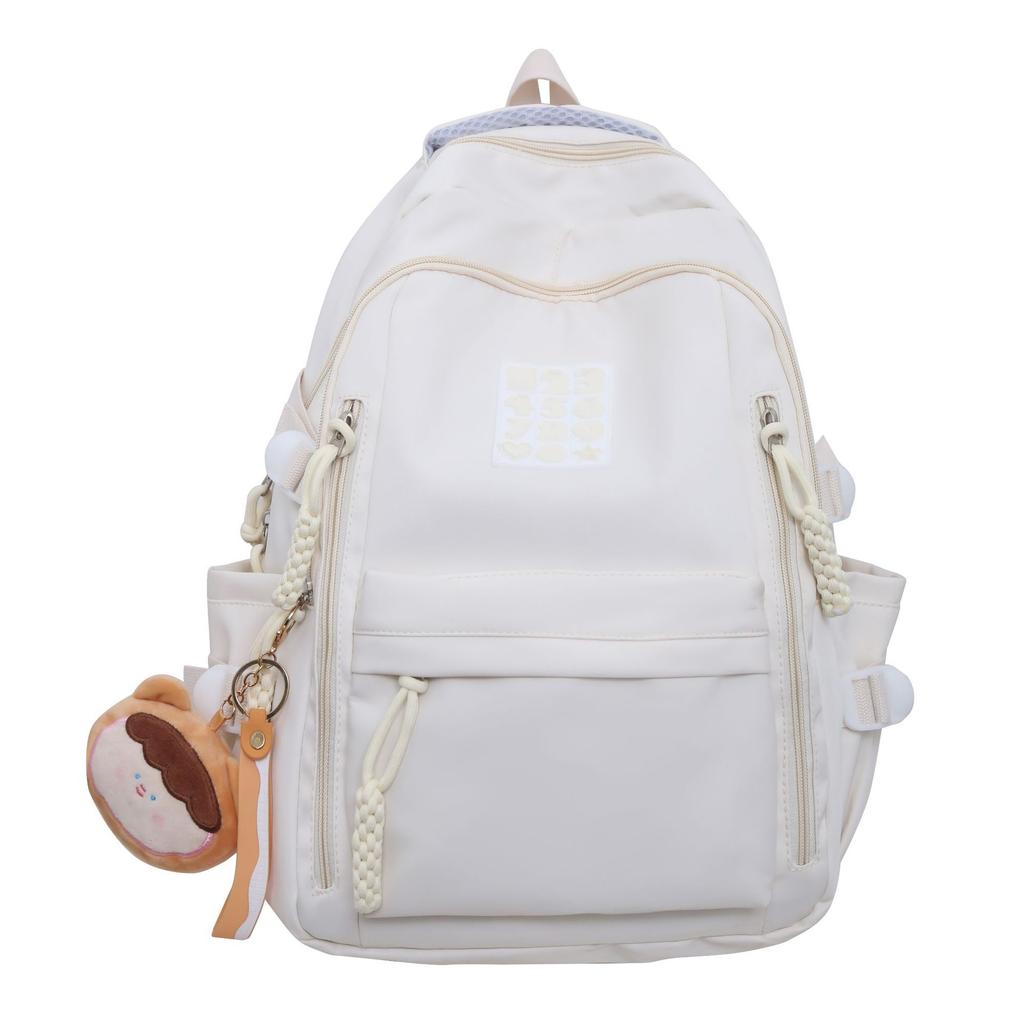 New middle school student schoolbag large capacity multi-pocket backpack burden-reducing nylon outdoor travel bag high school student schoolbag