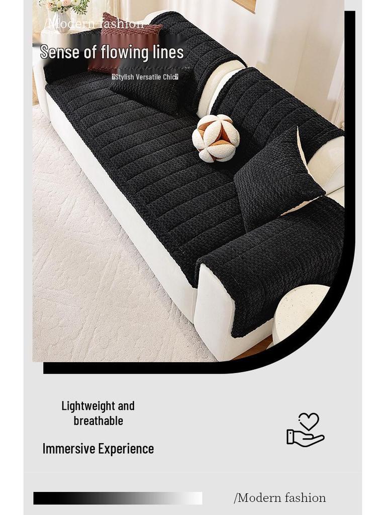 2026 Autumn/Winter Corduroy Non-slip Seat Cushion: Thick, Dirt-resistant Sofa Cover