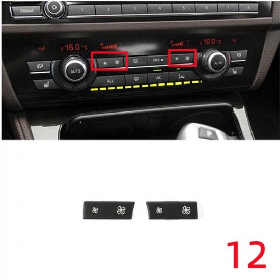 1/2X Plastic Black Control Switch Fan Button Cover For BMW F10 F11 Good Quality