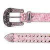 Shinning Diamond Waist Belts with Skull Buckle for Rock Fan Adjust Length Belt for Teens Woman Jeans Skirt Decorative
