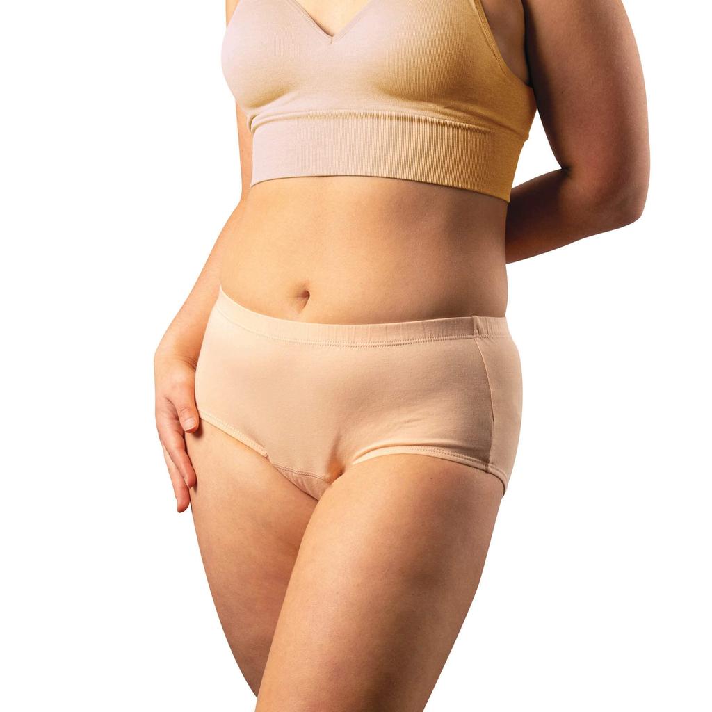 Conni Ladies Active Urinary Incontinence Pants for Light Incontinence (AU12, Beige) (150-180cc)