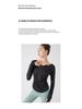 Women's V-neck Long-sleeve Yoga Top - Elegant, Loose, and Breathable for Spring and Autumn Fitness