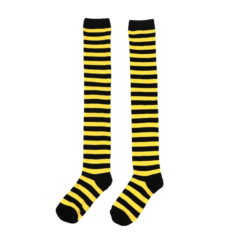 Women Striped Stockings Over Knee Length JK Long Socks Ladies Girls High Socks Girls Fashion Multi-color Striped Cute Hosiery