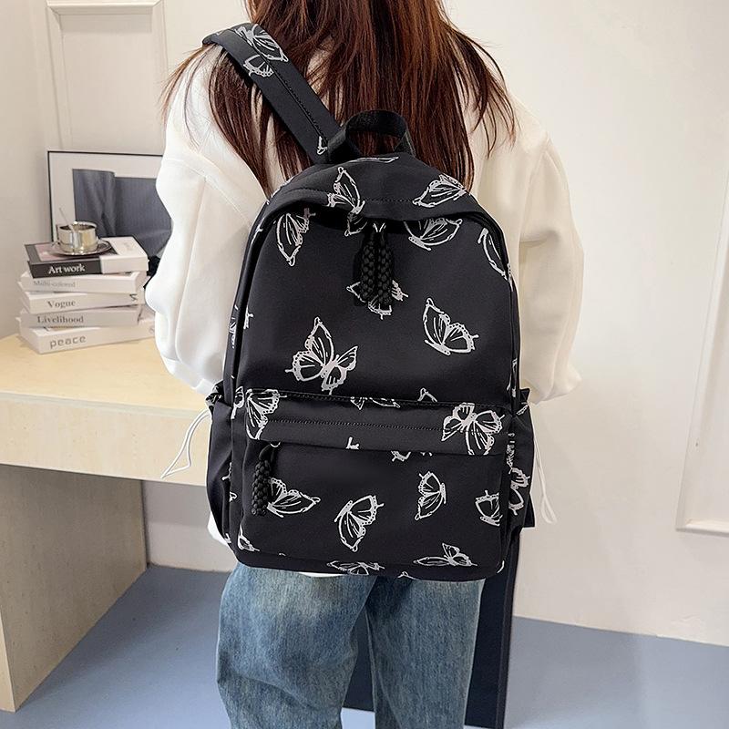 Schoolbag1011 new backpack female Japanese wind butterfly design backpack large capacity student travel light backpack