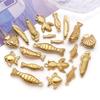 Stainless Steel Tropical Fish Goldfish Pendant Charm for DIY Jewelry.