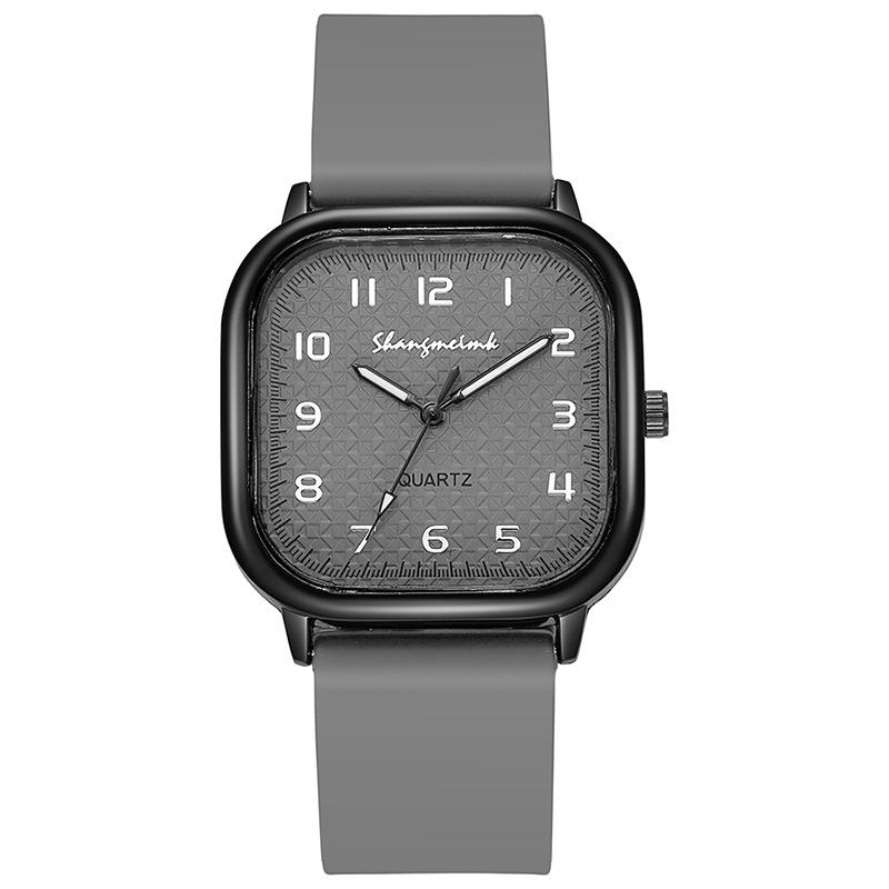 Ρετρό Κινέζικο Στυλ Γυναικείο Ρολόι Χαλαζία με Τετράγωνη Κάσα από Κράμα και Λουράκι Σιλικόνης