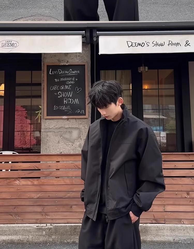 Men's Waterproof American Flight Jacket: Stand-Up Collar Baseball Uniform Windbreaker