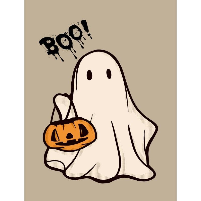 Nordic Cute Cartoon Skull Ghost Halloween Abstract Retro Posters Prints Canvas Painting Wall Art Picture Living Room Home Decor