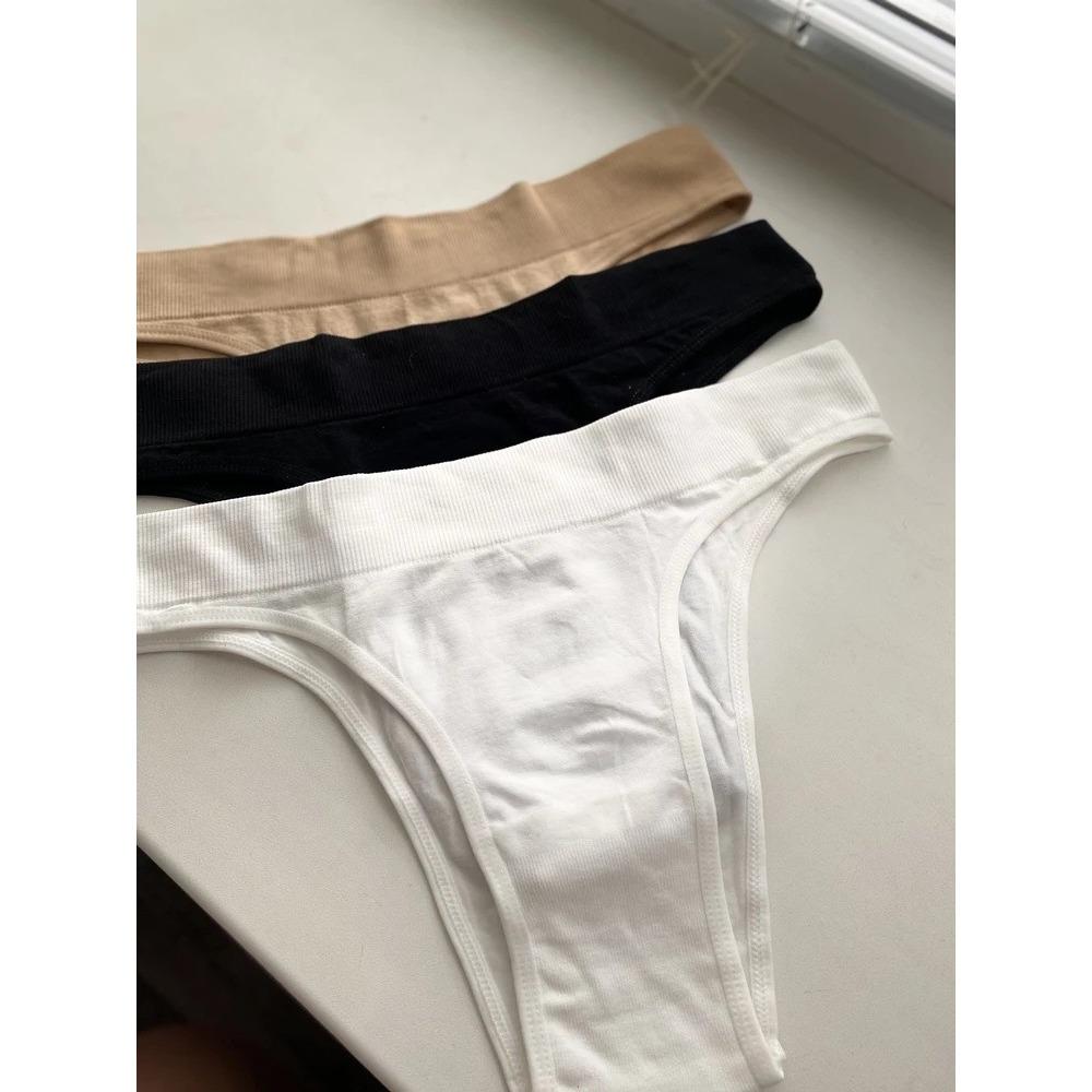 Fashionable Sexy T-shaped Bikini Underwear Low Waist Sexy Fitness Sports Pure Cotton Crotch Large Size Seamless Women's Triangle Pants