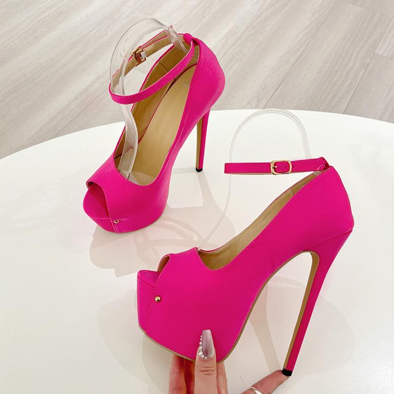 Mode Liyke Élégante Femme Fête Mariage Banquet Chaussures Sexy Peep Toe 16CM Super Talons Hauts Stiletto Femmes Plateformes Escarpins Zapatos Mujer