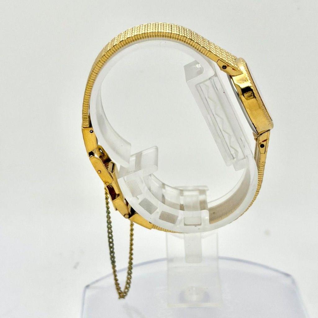 Used [Good Condition/New Battery] SEIKO 1P Color Stone Ladies Watch Gold 1220-0020 416809