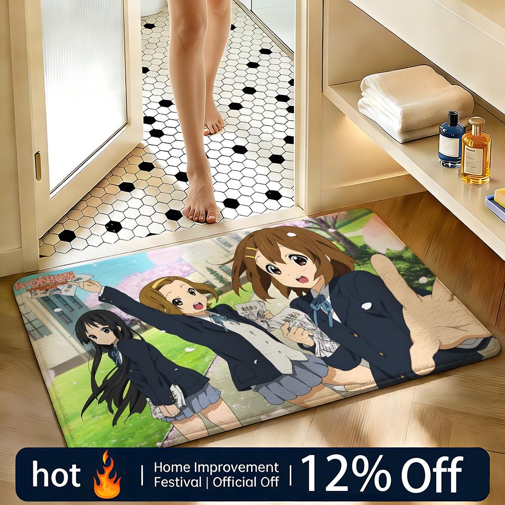 Soft Absorbent Non-Slip Rug Anime K-K-ON! Floor Mat Home Decor Doormat Bedroom Floor Mat Shower Carpet