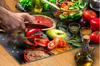 GLASS CUTTING BOARD 45x52 Vegetables