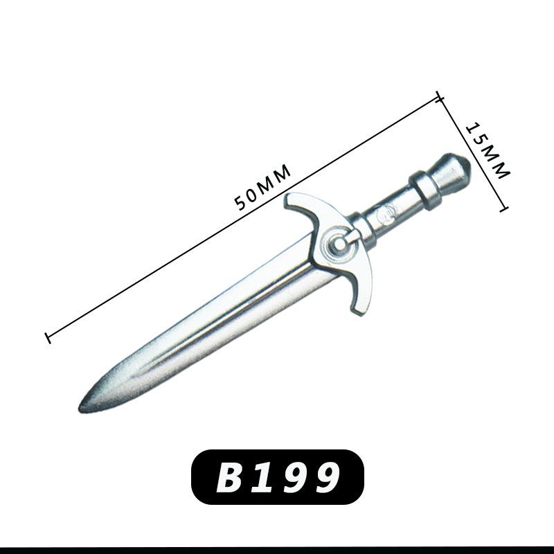 Medieval Knight Scene Minifigure: Fountain, Rapier, Compatible with LEGO Bricks