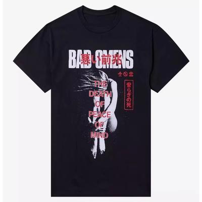 Bad Omens Album Graphic 100Cotton Tshirt Unisex Y2k 2026 Summer New Oneck Retro Rock Dark Style Fashion Short Sleeve Shirt