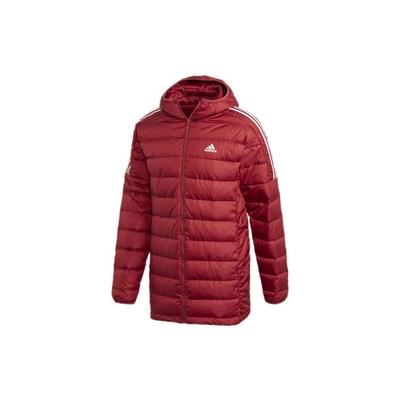 Mid-Length Hooded Down Jacket Men Outerwear Red GH4606