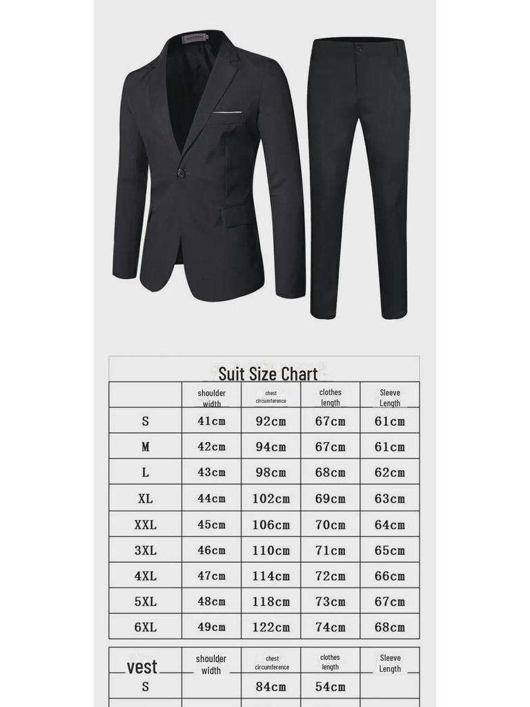 Men's Spring & Fall Casual Fashion Suits: Popular Two-Piece for Young Men, Groom & Best Man