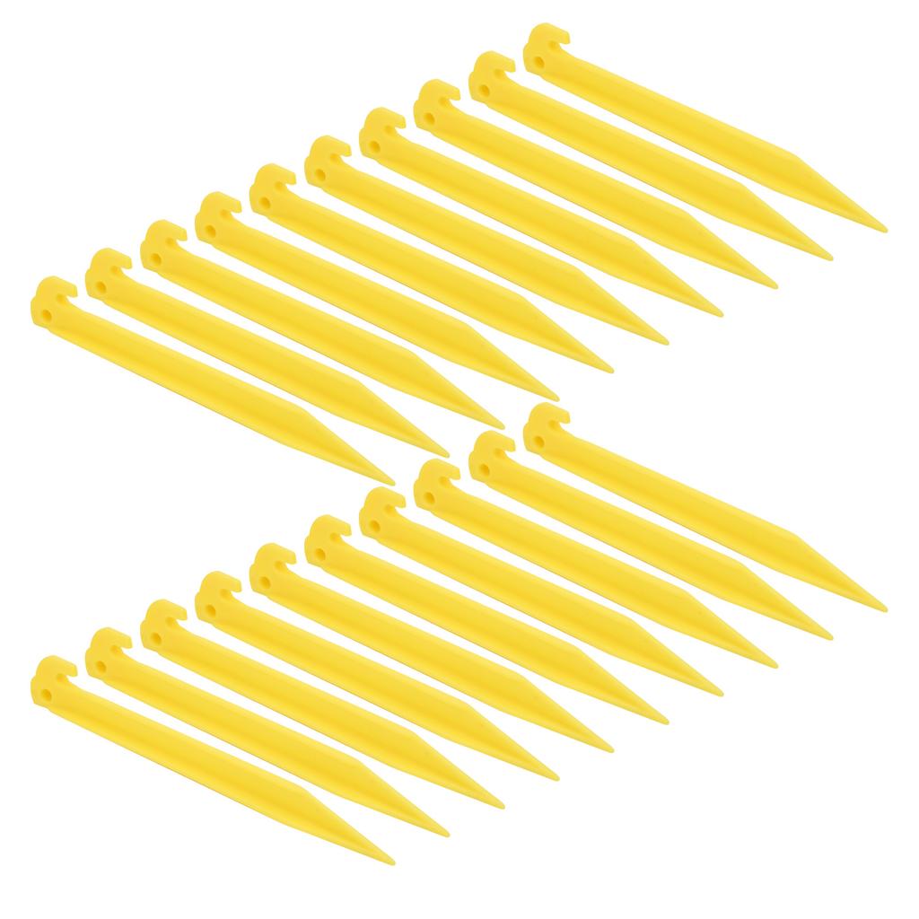 20pcs 9   Heavy Duty Plastic Camping Awning Tent Pegs Portable Canopy Sand Ground Stakes