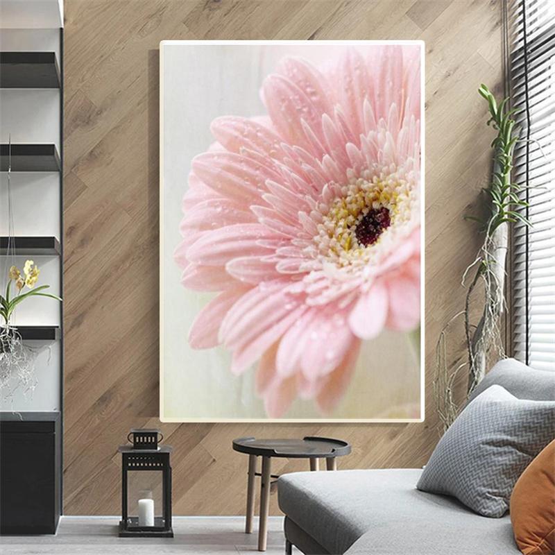 DIY Diamantové malování Krásné květiny Křížkový steh Sada Mozaikové umění Diamantové malování Plný kruh Diamant Domácí dekorace