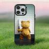 Teddy Bear Movie T-Ted Black Phone Case Compatible with iPhone 17 16 15 14 13 12 11, Pro, Max, Plus, E, Air, Mini
