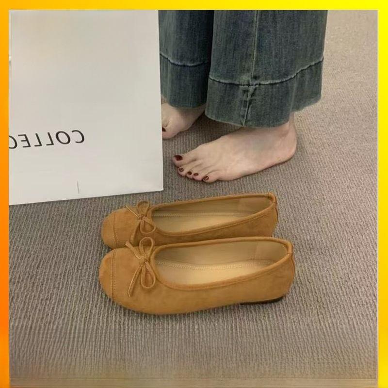 Ballerinas für Damen aus PU-Material mit weicher Sohle für den täglichen Gebrauch Frühling 2024