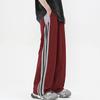Gestreifte Herrenhose mit geradem Bein und weitem Bein, High Street, lockere Freizeithose, modische Herrenkleidung