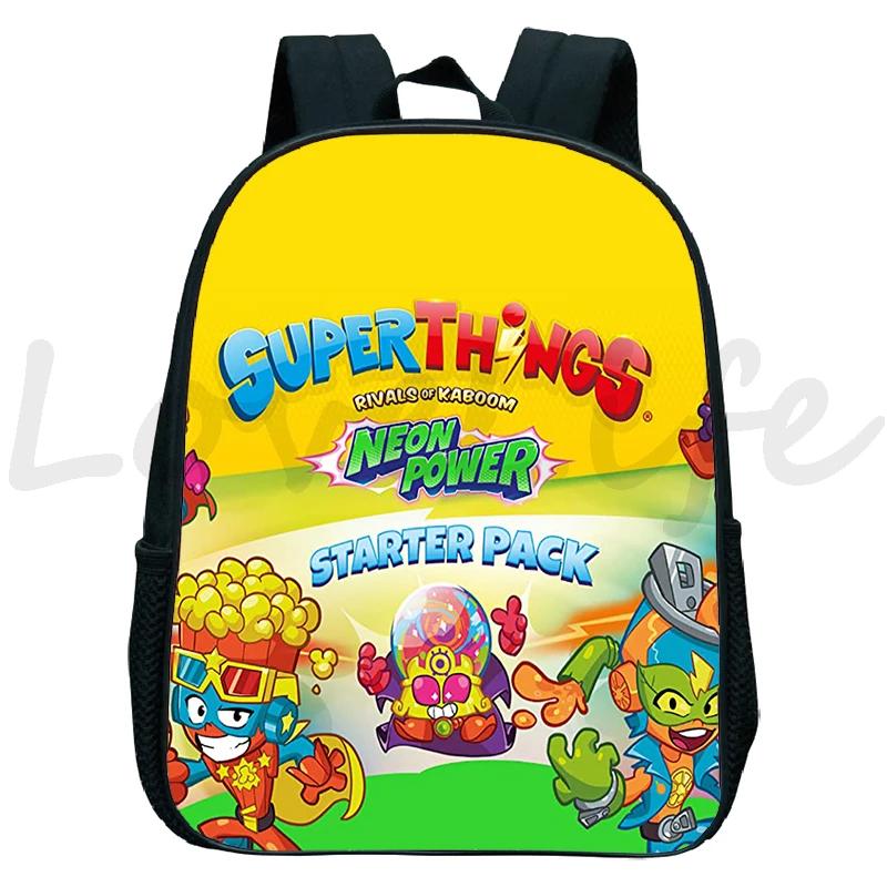 Superthings Neon Power Backpack for Kids Game Superzings Kindergarten Backpack Children Book Bag Boys Girls School Bags