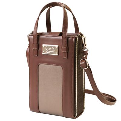 Clelia Serena Series Smartphone Shoulder Handbag with Card Women's Bag, Box-Shaped, 2-Way Slots, CL-25805 (Soft Maroon)